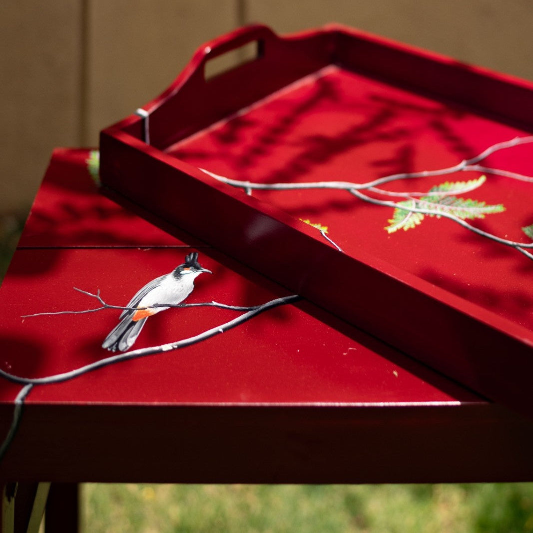 Bulbul Bird Table | Bela hand-painted by Bela