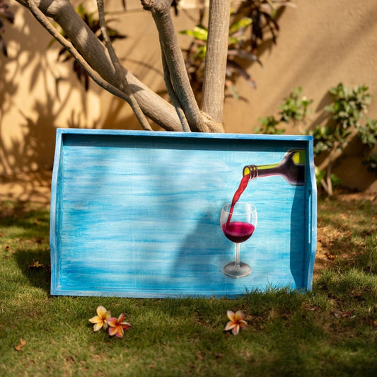 Crimson Pour Tray | Bela hand-painted by Bela