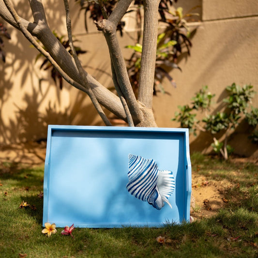 Ocean's Whisper Tray | Bela hand-painted by Bela