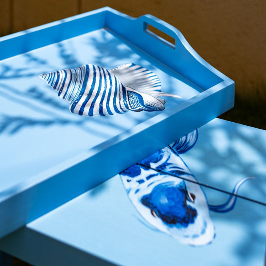 Ocean's Whisper Table | Bela hand-painted by Bela