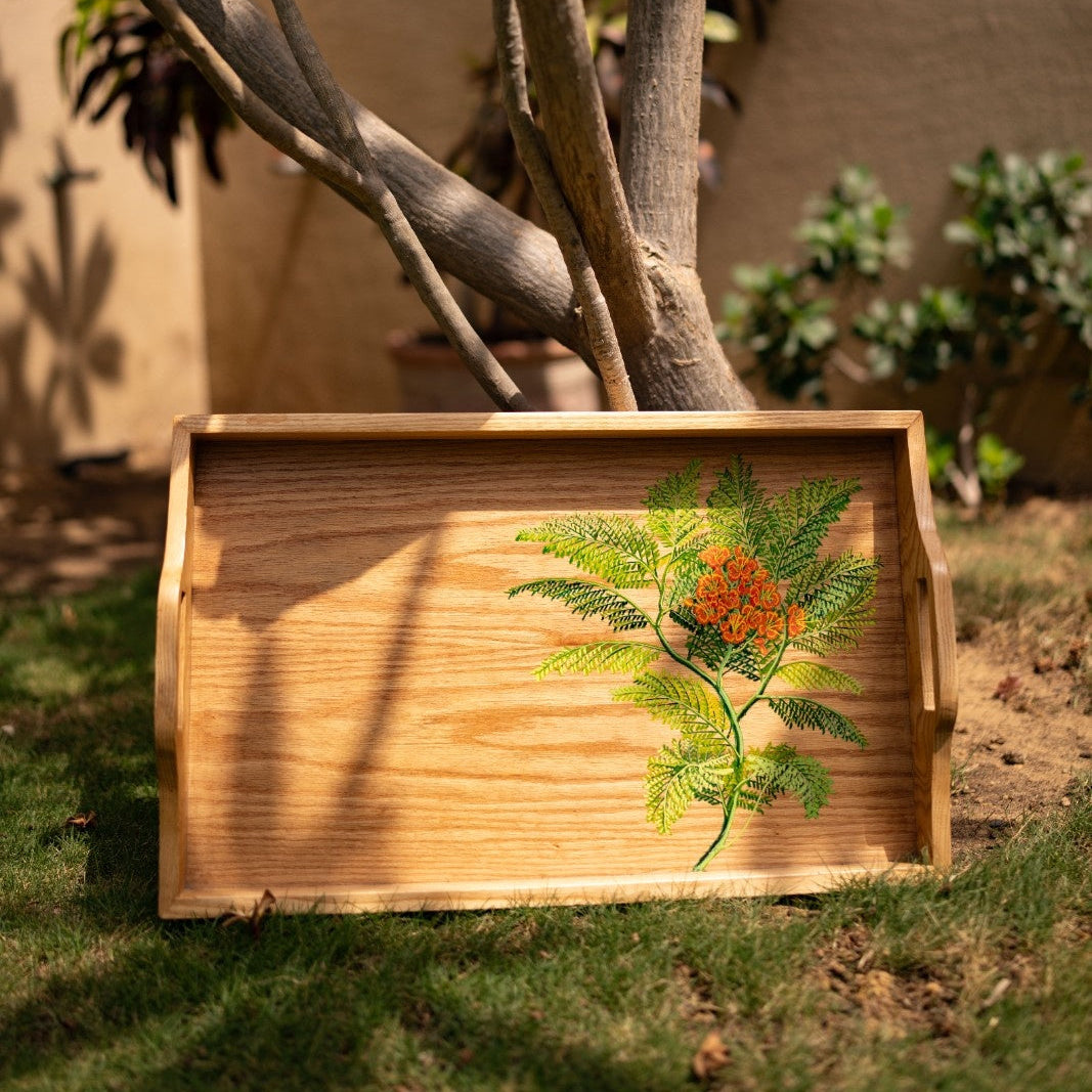 Gulmohar Bloom Tray | Bela hand-painted by Bela