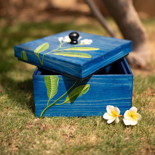 Champa Flower Design Box | Bela hand-painted by Bela